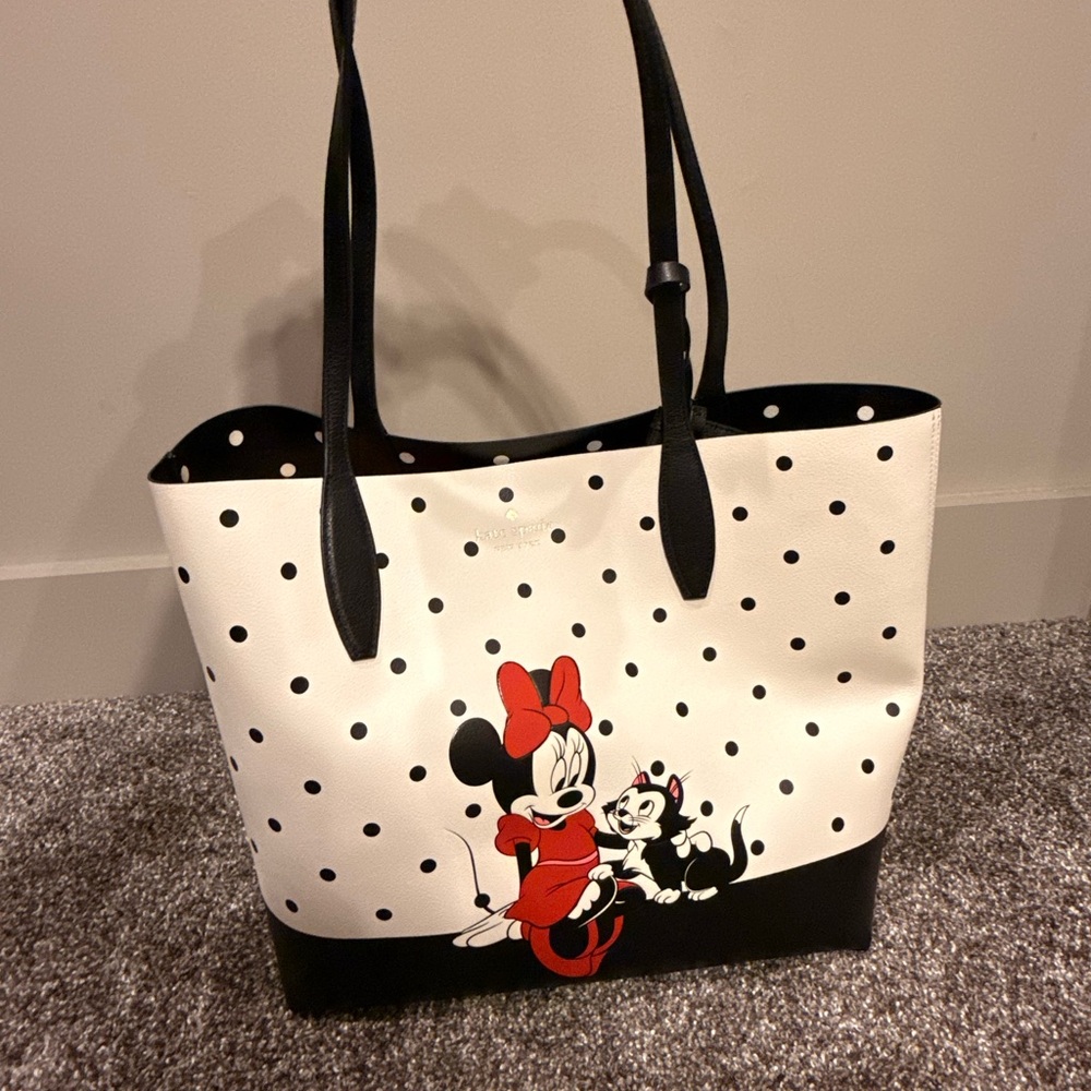 Kate Spade Black and White Minnie Mouse Tote